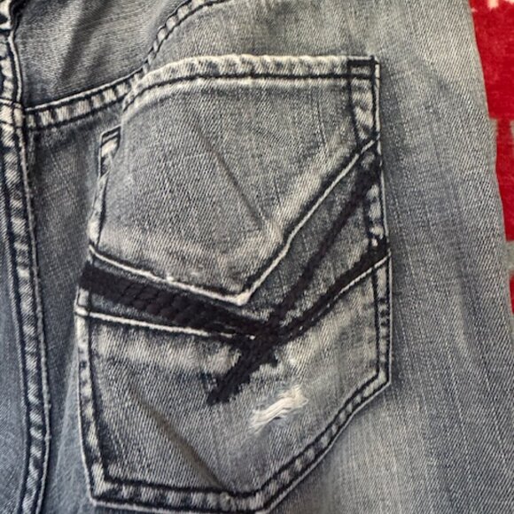Mark Ecko Cut n Sew Relaxed Straight Mens Blue Jeans 34 x 30 - Picture 8 of 9